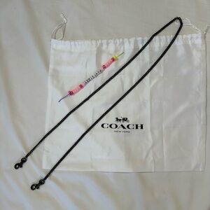 Coach Pewter Black Crossbody Chain Strap (new w/o tags) *STRAP ONLY, no bag*